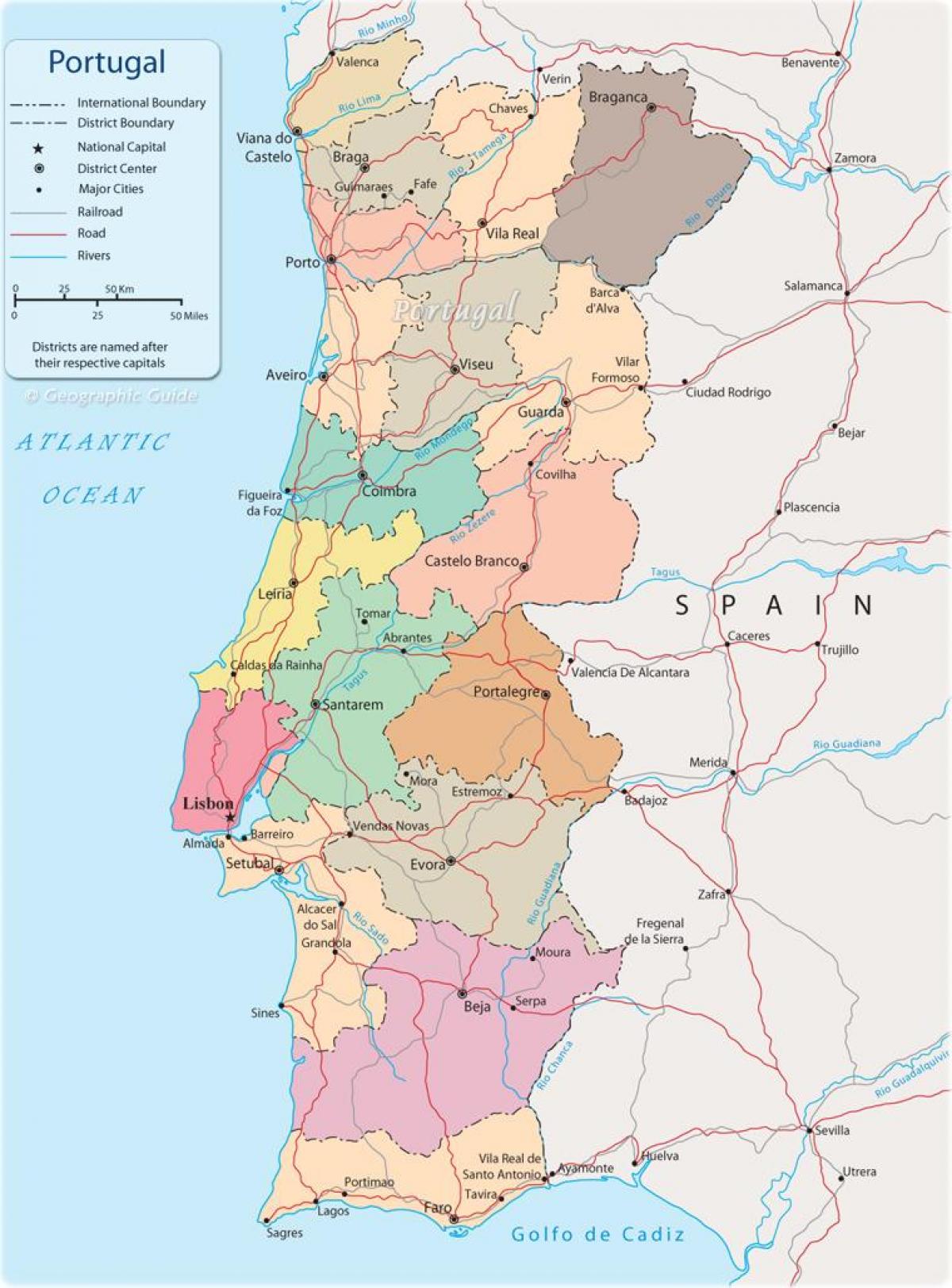 faro portugali kartta Portugalin poliittinen kartta   Poliittinen kartta Portugali  faro portugali kartta